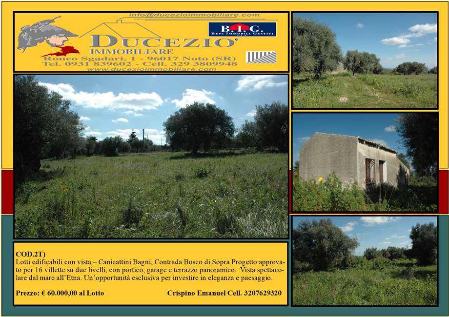 Vendita Terreno Canicattini Bagni C/DA BOSCO DI SOPRA #2T n.1