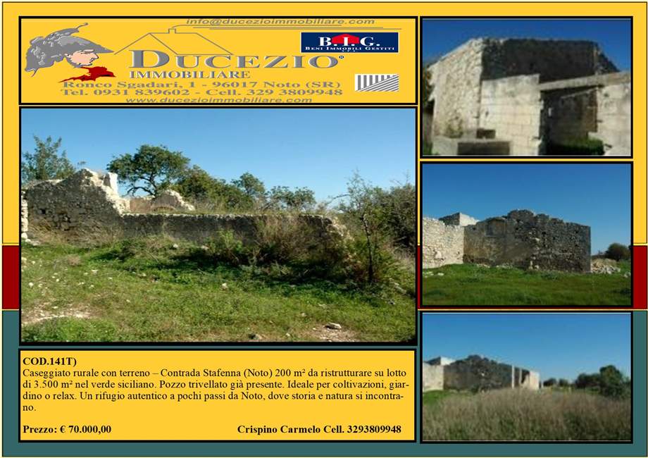 Vendita Terreno Noto #141T n.1
