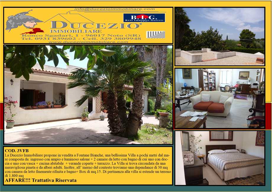 For sale Single-family Villa Siracusa FONTANE BIANCHE #3VFB n.1